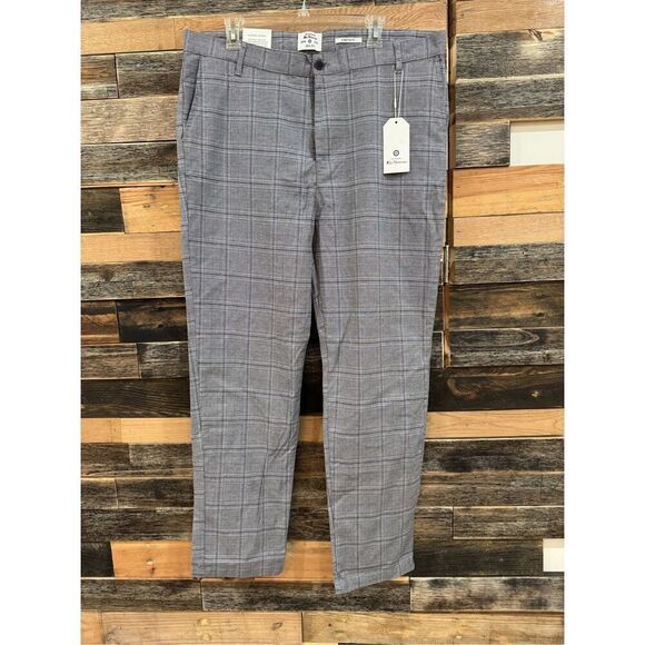 Ben Sherman NWT Heritage Check Slim Taper Trouser size 38 x 30 - Picture 2 of 8